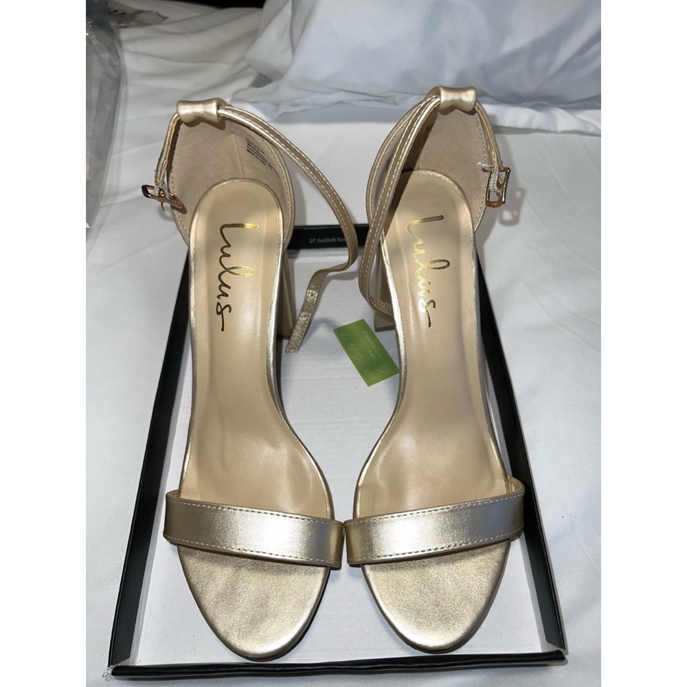 Lulus Gold Heels Womens Size 8.5